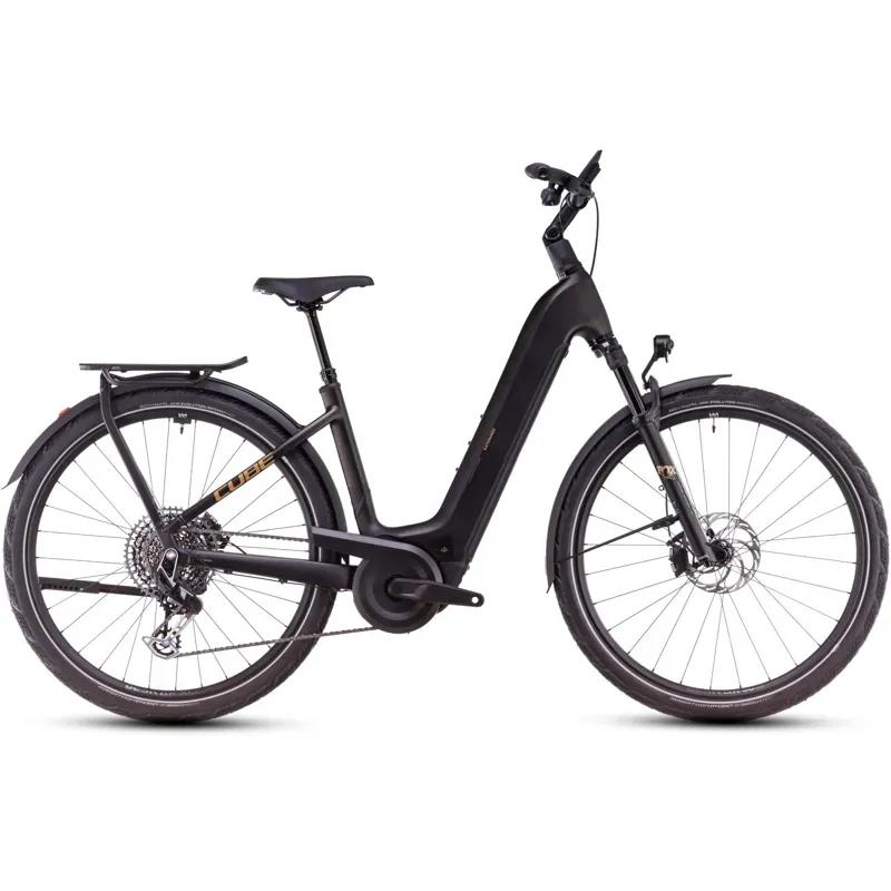 Cube Kathmandu Hybrid SLT Easy Entry Electric Bike in Gold Dust/Black