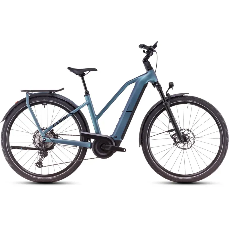 Cube Kathmandu Hybrid SLX Trapeze eHybrid Bike in Smaragd Grey/Bl