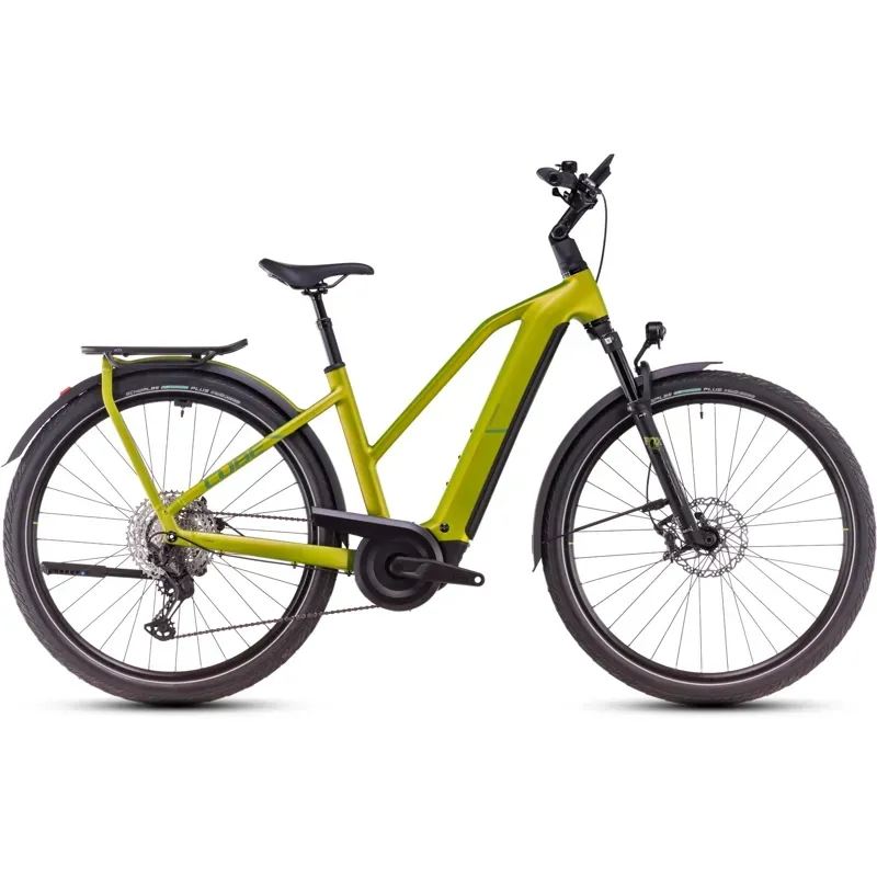 Cube Kathmandu Hybrid EXC Step-Thru Electric Bike in Lizard/Juniper