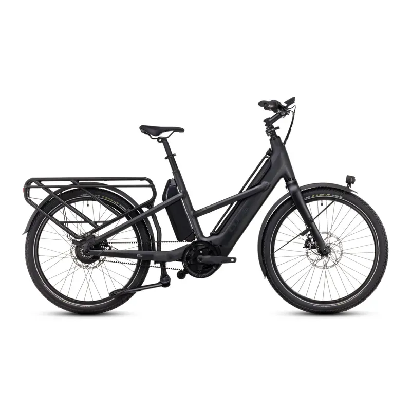 Cube Longtail Hybrid 725 Cargo eBike in Grey/Reflex