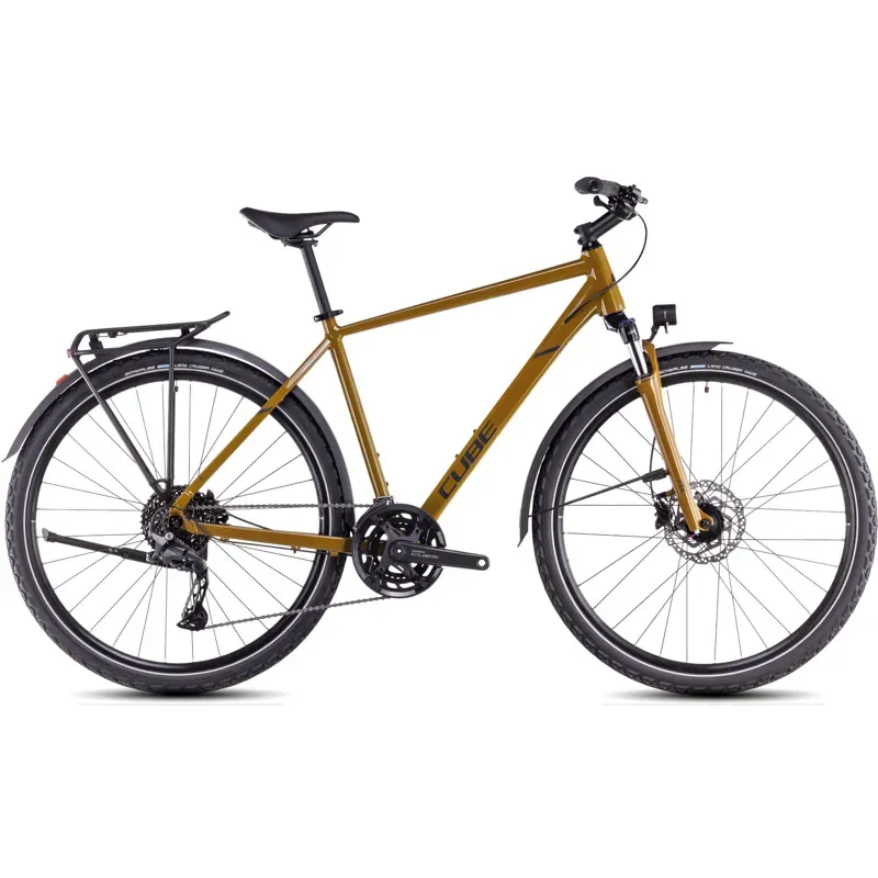 Cube Nature Pro Allroad Trekking Bike in Willow Green/Black