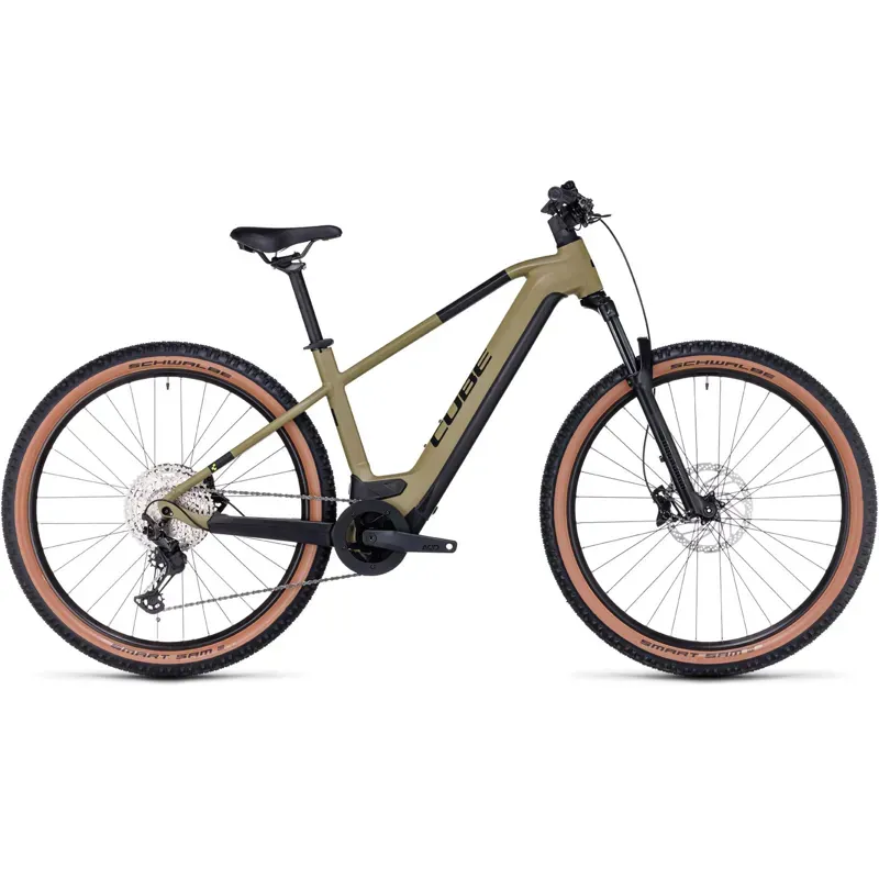 Cube Reaction Hybrid Race 750 eMountain Bike in Olive/Green