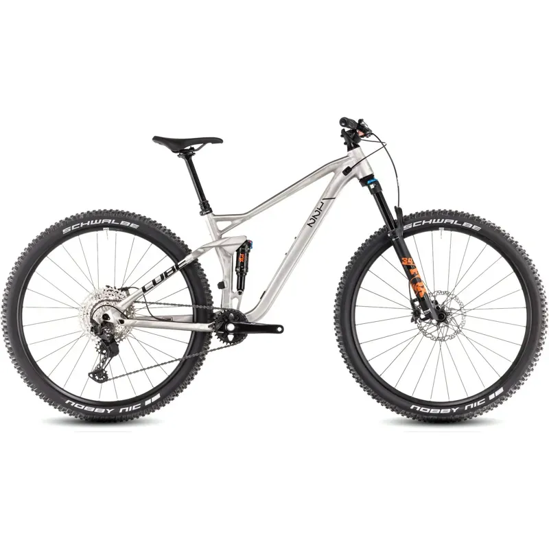 Cube Stereo One22 Race Mountain Bike in Raw Metal/Black