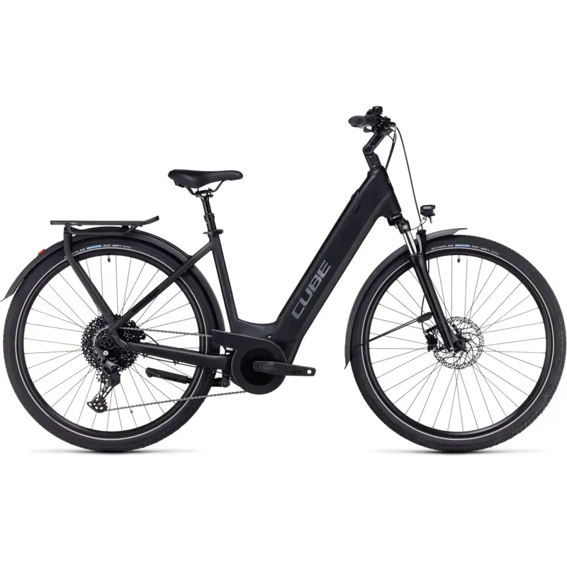 Cube Touring Hybrid Pro 625 Trekking Electric Bike in Black/Metal-2