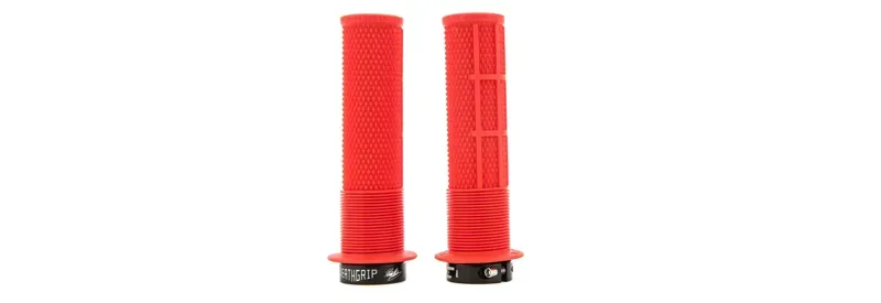 DMR Flanged Thick DeathGrip 2 MTB Handlebar Grips in Red