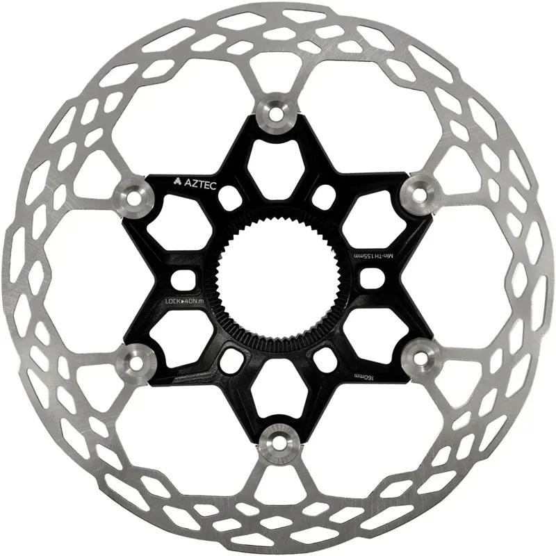ROTOR Aztec HexVent Ultra Light CL 140mm Rotor in Black/Silver