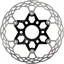 ROTOR Aztec HexVent Ultra Light CL 140mm Rotor in Black/Silver