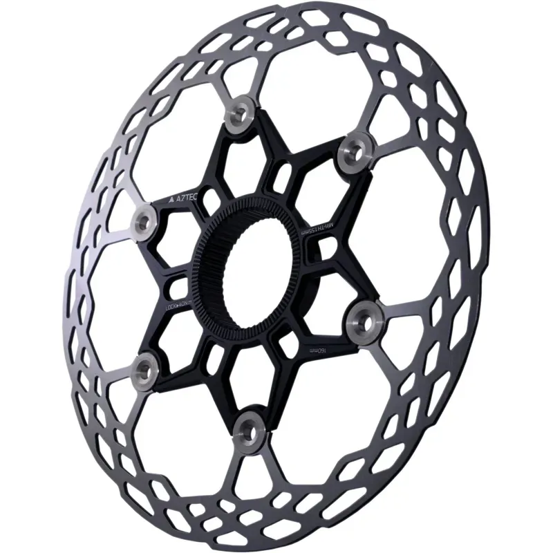 ROTOR Aztec HexVent Ultra Light CL 160mm Rotor in Black/Silver-1