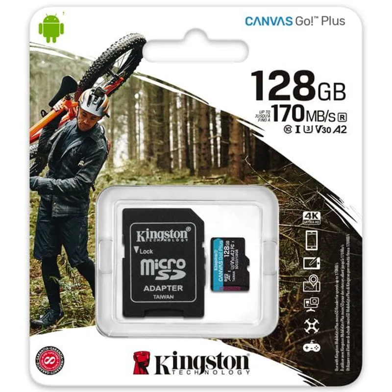  Kingston Canvas Go Plus Black 128gb Memory Card-2