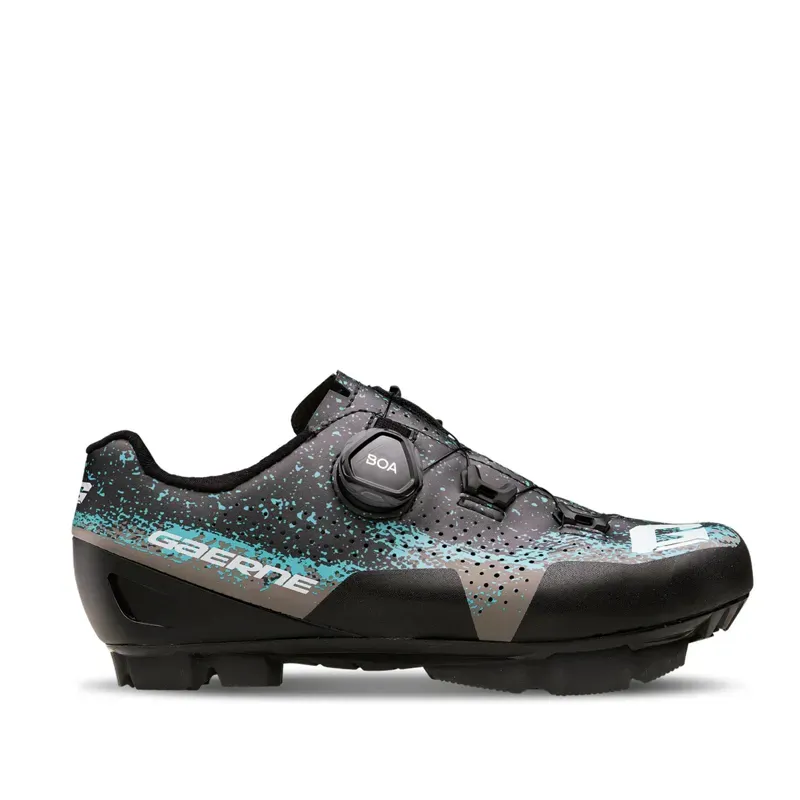 Gaerne Lampo Ladies MTB Shoes 2025: MATT BLACK GREY AZURE