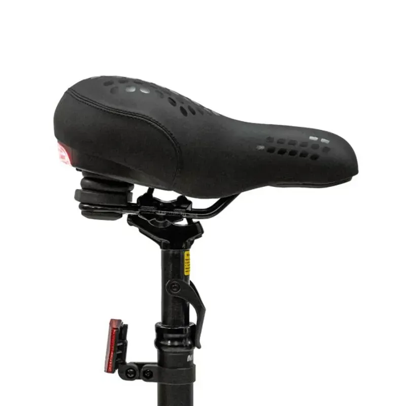 MiRider Upgrade Comfort Gel Saddle With Rear Light In Black -2