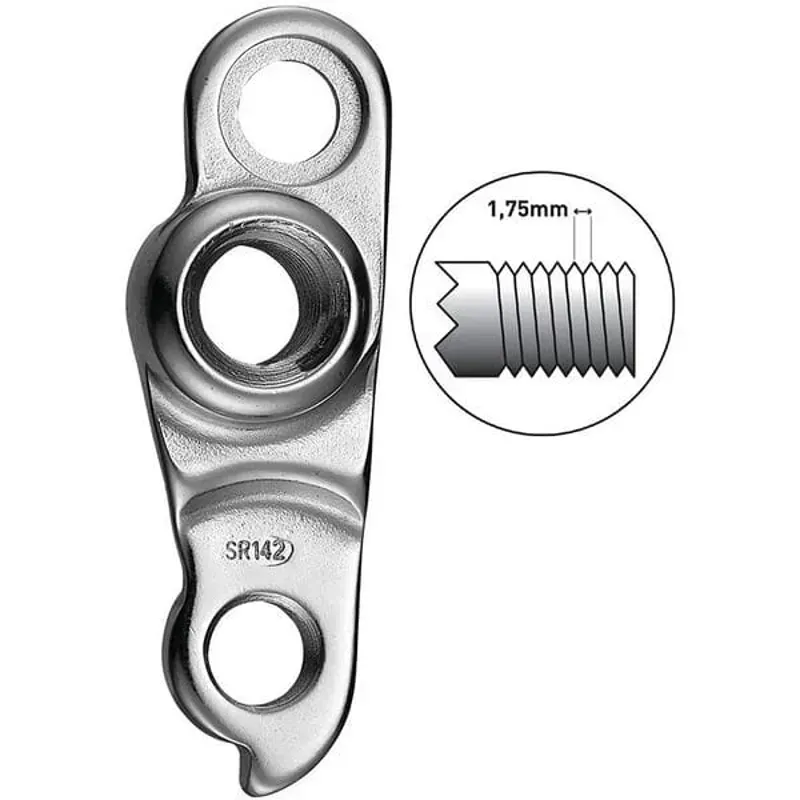 M Part Direct Mount M12 1.75 Gear Hanger in Silver