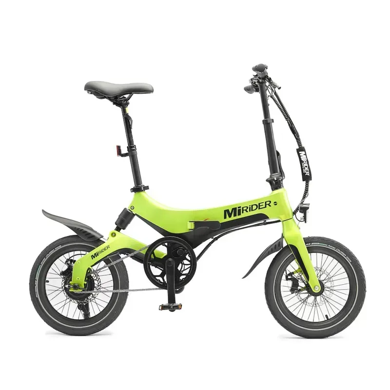 MiRiDER 16 Folding E-Bike in Acid Green