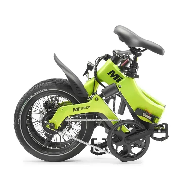 MiRiDER 16 Folding E-Bike in Acid Green-1