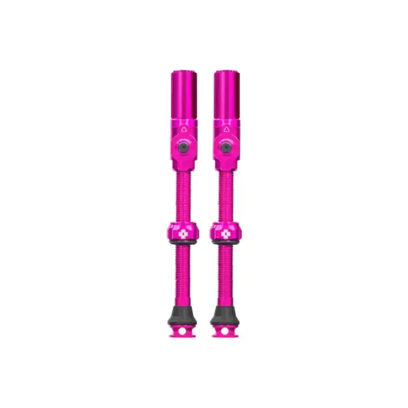 Muc-Off Big Bore 65mm Hybrid Valve Stem Pair in Pink