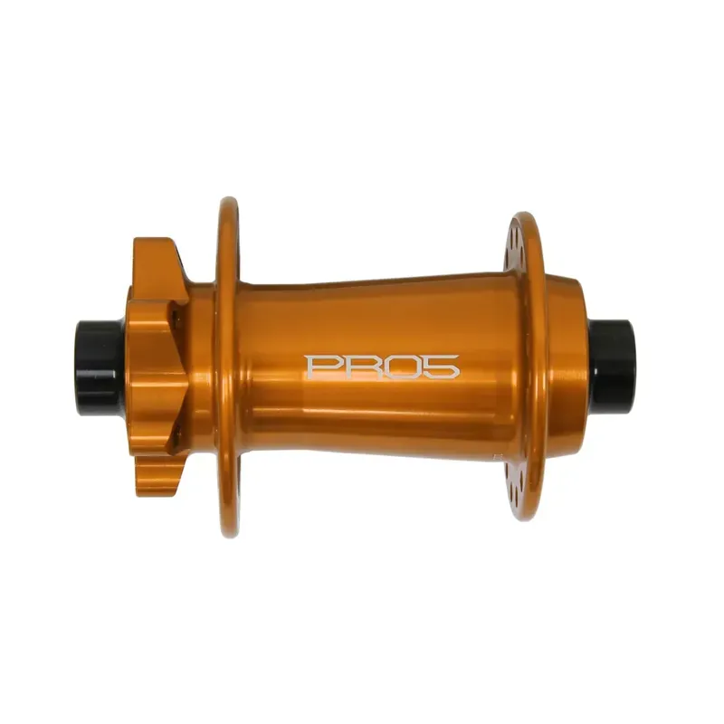 Hope Pro5 15mm T-A 110x28-hole Disc Front Hub in Orange