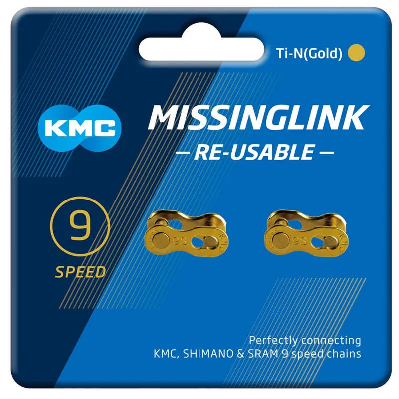 Kmc Missing Link Quick  9x Ti-N 2pcs/ Card Gold 9 speed