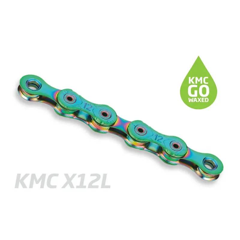 KMC X12L Pre-Waxed 126L Chain in Aurora Green-1