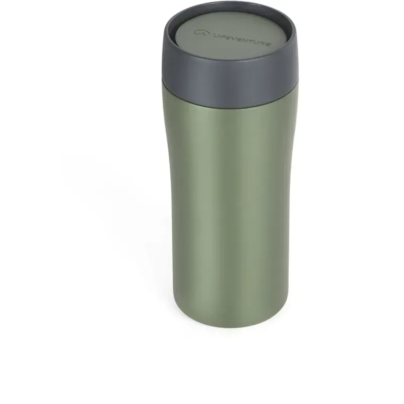 Lifeventure One Touch 350ml Mug in Matte Green Khaki-1