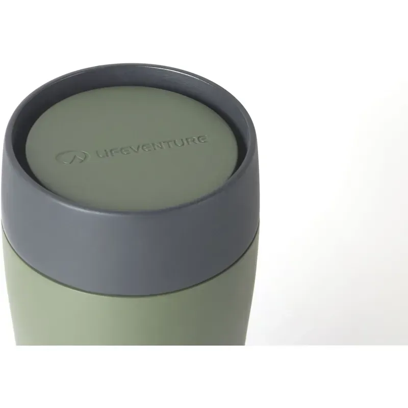 Lifeventure One Touch 350ml Mug in Matte Green Khaki-2