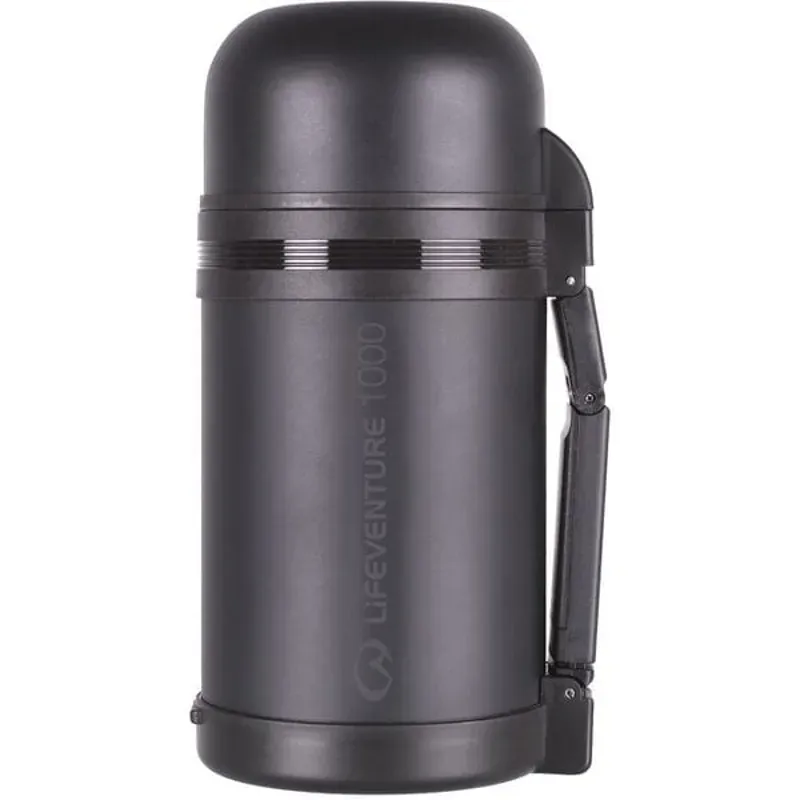 Lifeventure Wide Mouth 1000ml Flask in Grey