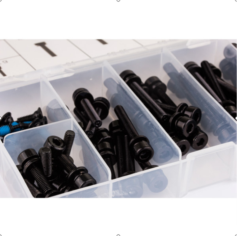 Aztec Flat Mount Bolts Box Of 7 Lengths Black m5-2