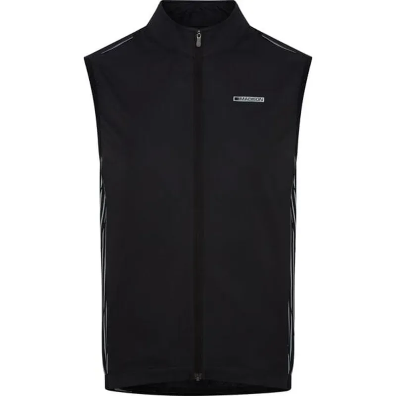 Madison Stellar Reflective Windproof Gilet in Black
