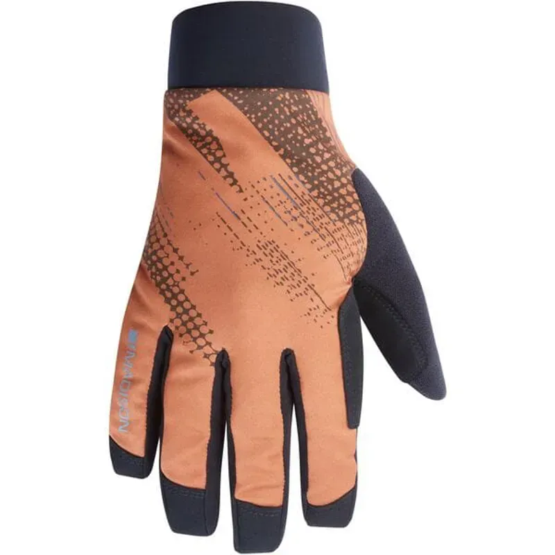 Madison Flux Waterproof Trail Gloves rust orange perforated bolts