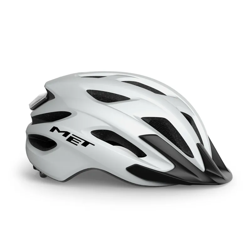 Met Crossover White Cycling Helmet Unisize -2