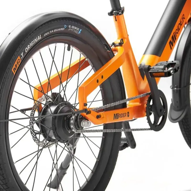 MiRider 24 Compact Step-Through E-Bike In Ember Orange-1
