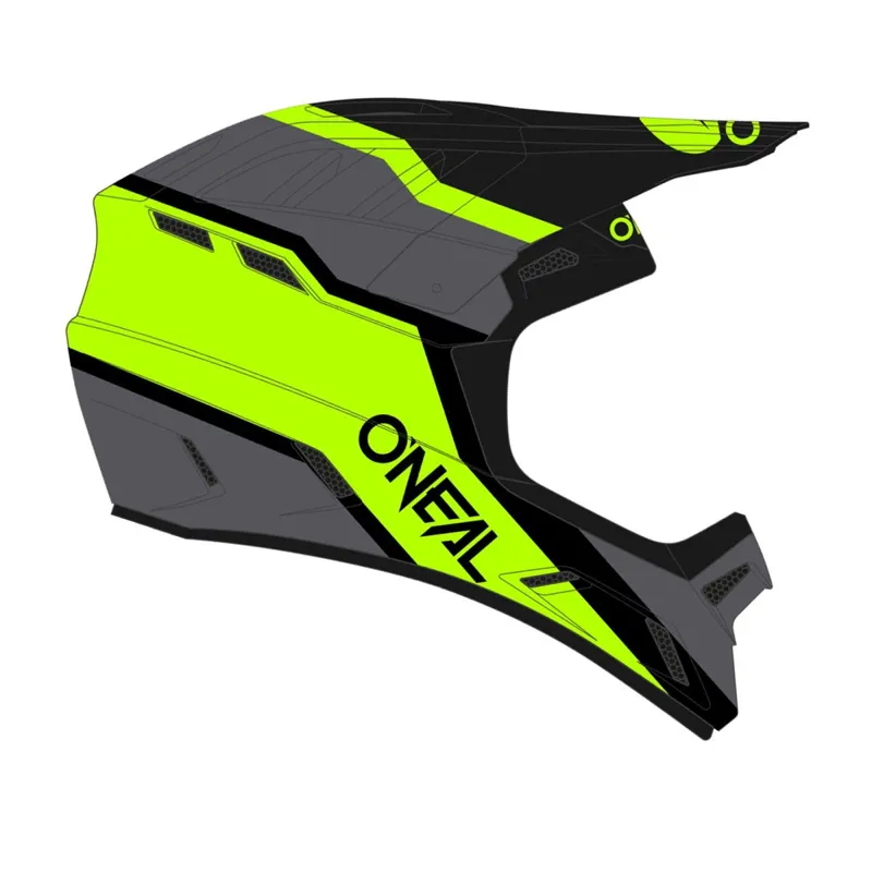 O'Neal Backflip Strike Full Face MTB Helmet in Neon Yellow and Black