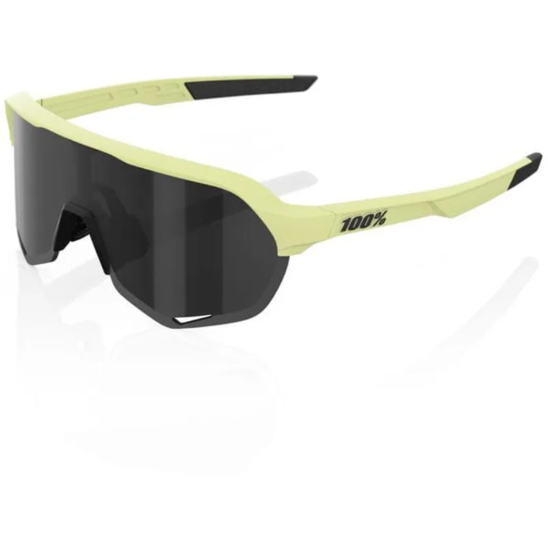 100% S2 Black Mirror Lens Sunglasses in Soft Tact Glow