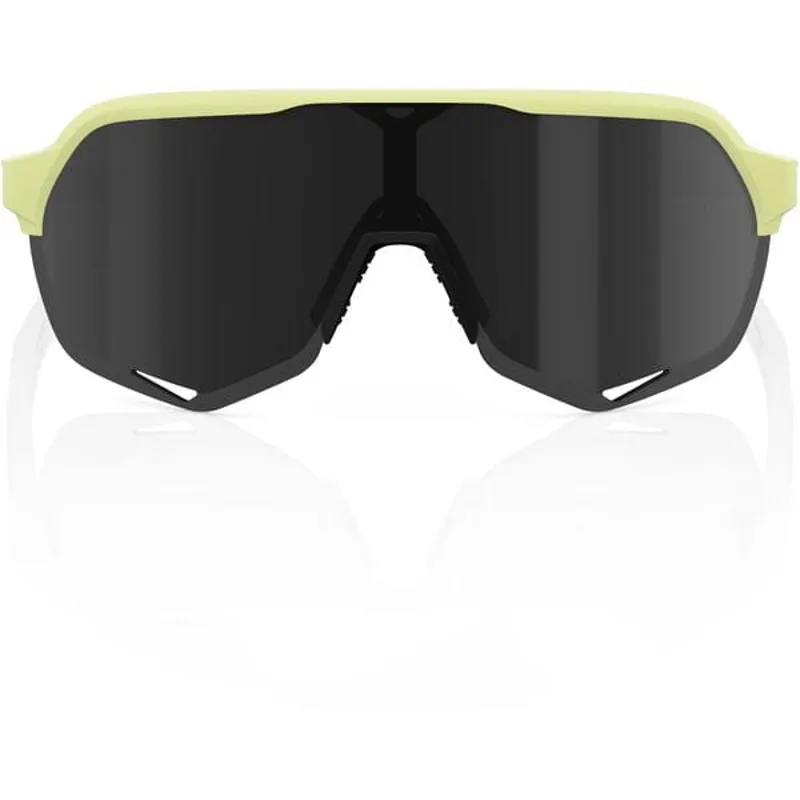 100% S2 Black Mirror Lens Sunglasses in Soft Tact Glow-1