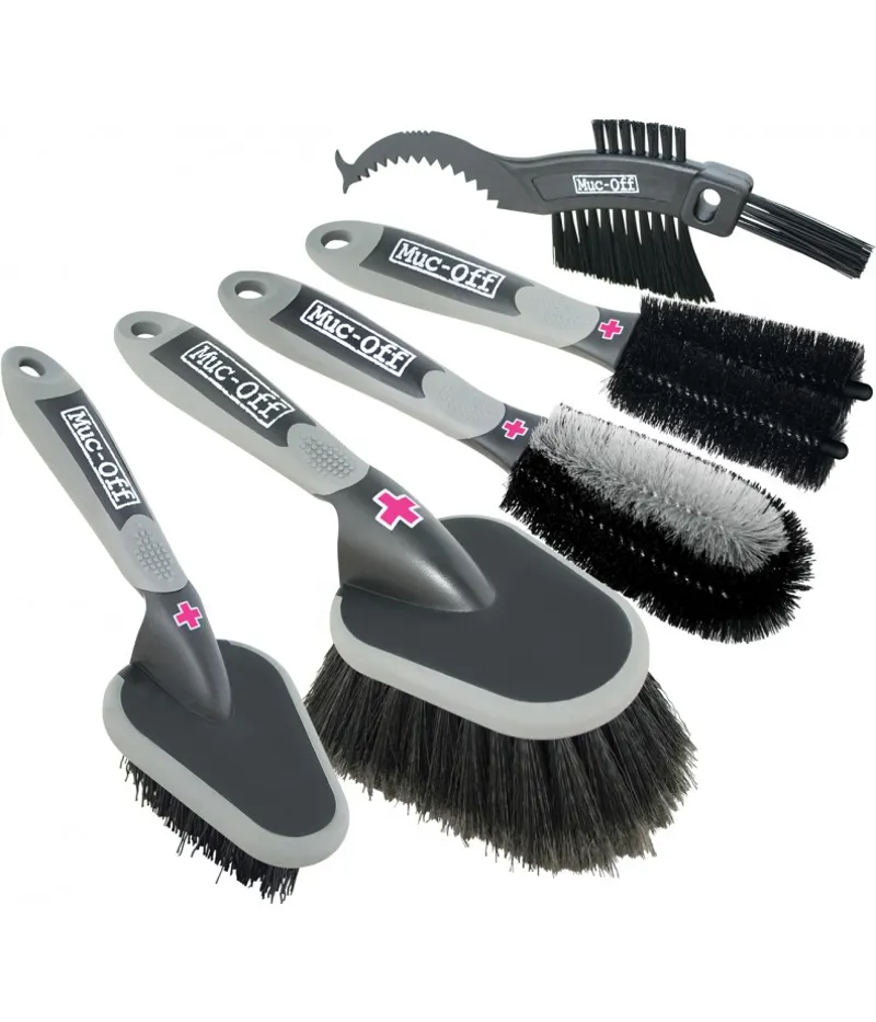 Muc-Off 5pc Premium Brush Set Alloy Wheel Spoke Rim Detailing Claw Bike Cycle-1