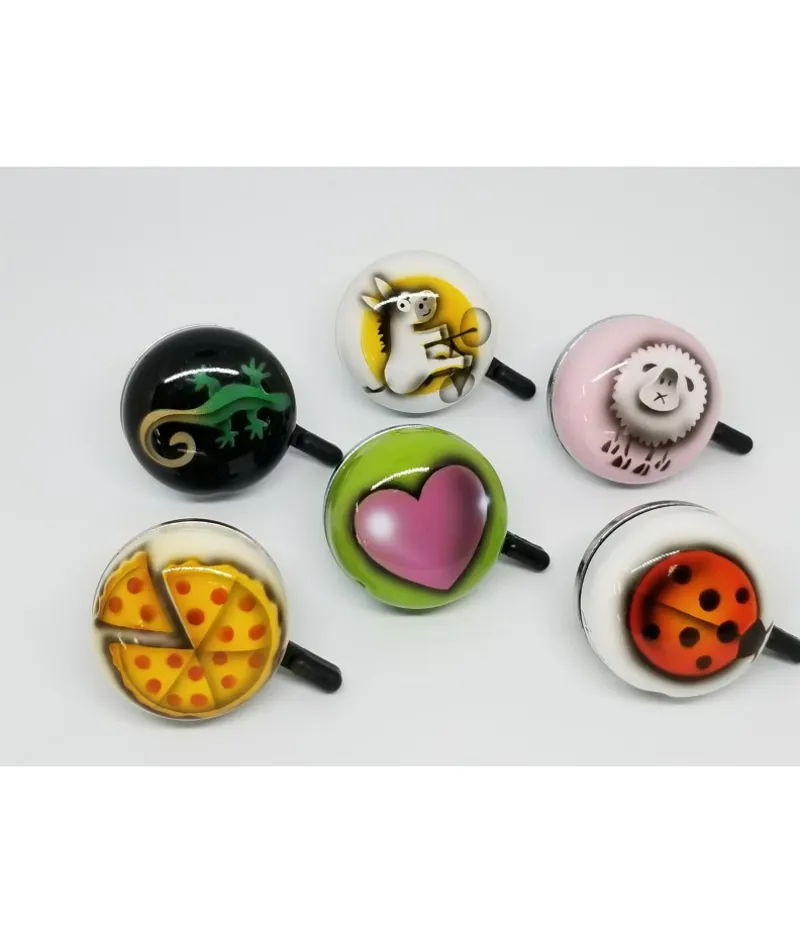 Trimobil Bike Bell Airbrush Hand Painted - Boneshaker-1