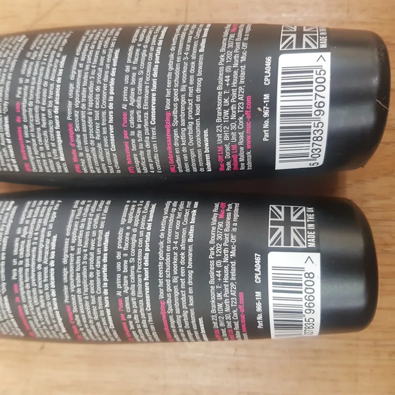 Muc-Off Wet + Dry Pack Lube Bike Cycle Chain Oil 120ml Bundle -4
