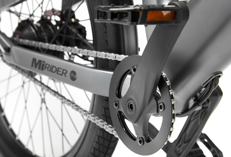MiRider 24 Compact Step-Through E-Bike In Onyx Grey-7