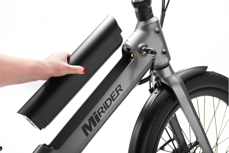 MiRider 24 Compact Step-Through E-Bike In Ember Orange-3