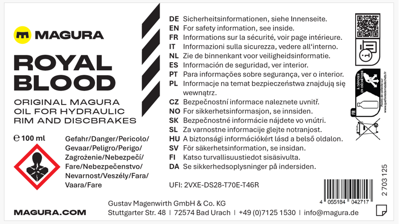 MAGURA Royal Blood 100 ml STD Brake Fluid Blue-1