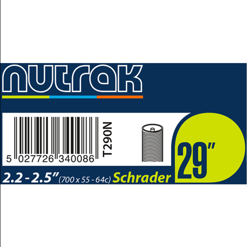 Nutrak 29 X 2.5 - 3.0 inch Presta Valve inner tube in Black-4