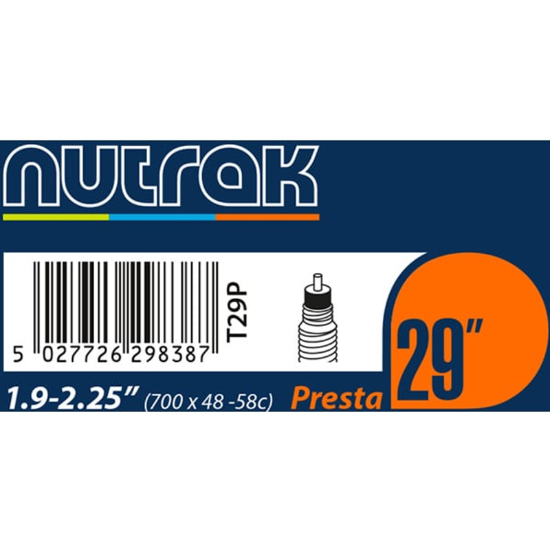 Nutrak 29 X 2.5 - 3.0 inch Presta Valve inner tube in Black-1
