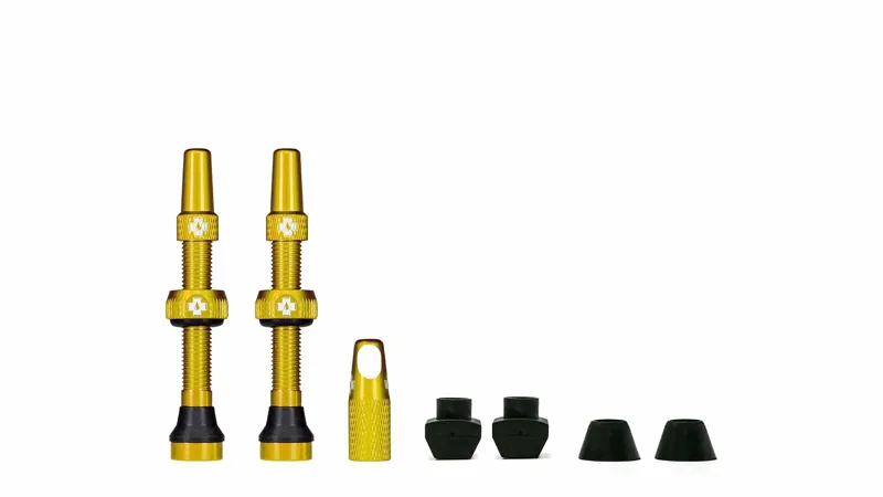 Muc-Off Tubeless Presta Valve Kit 80mm-Gold