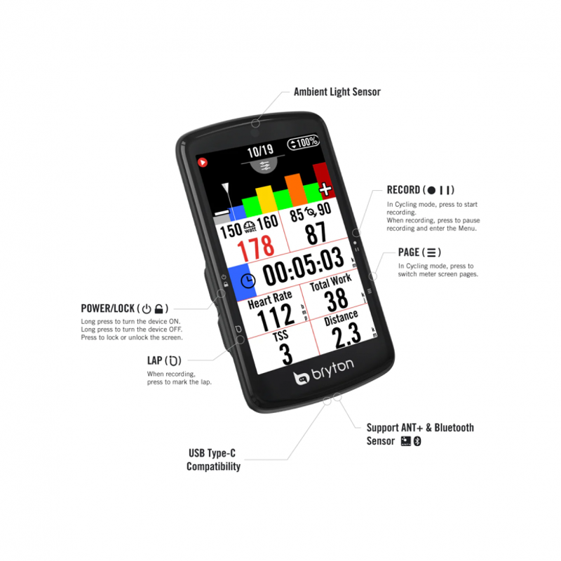 Bryton Rider S810 Bike Computer in Black-2