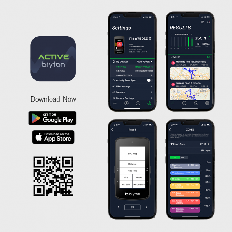 Bryton Rider 550 Bike Computer in Black-1