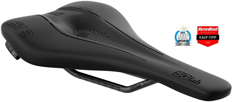 Sqlab Saddle 612 Ergowave Active 2.1 S-Tube in Black 