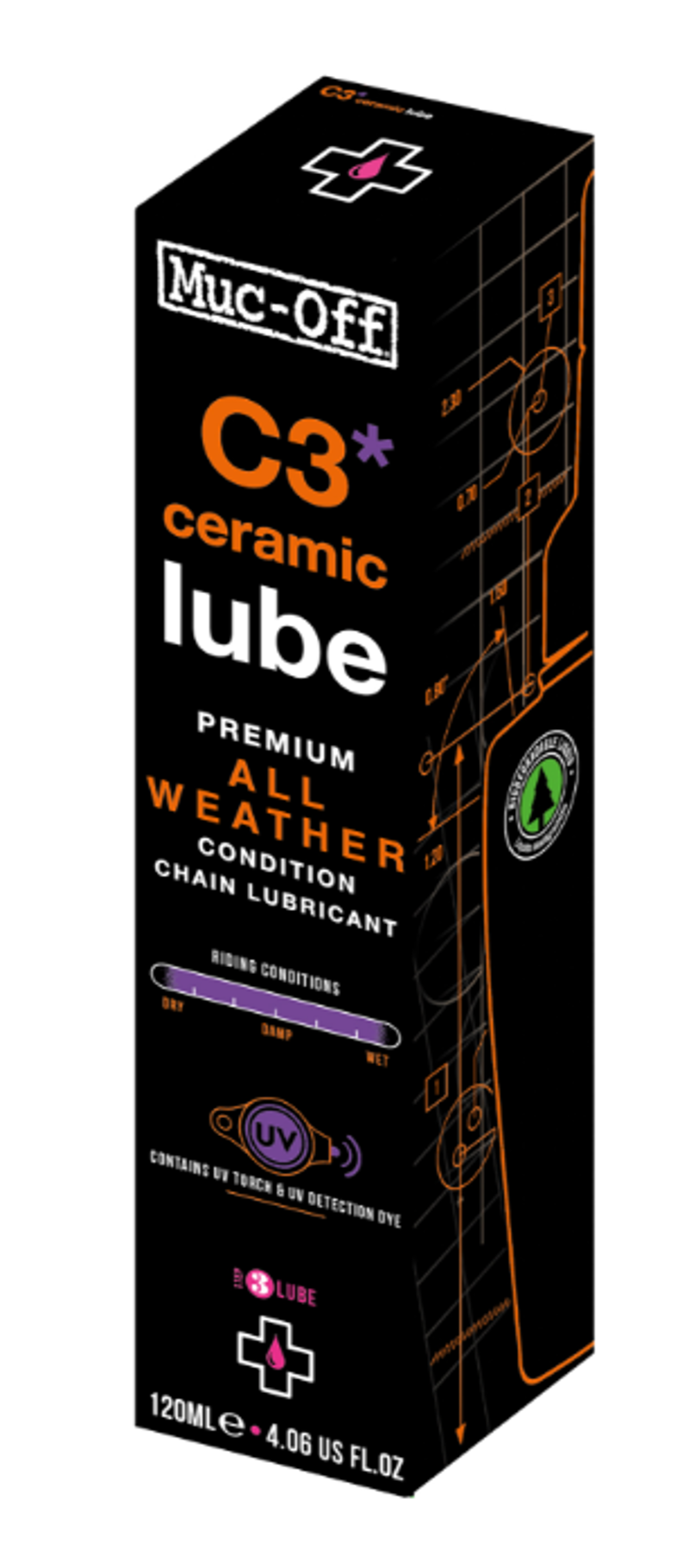 Muc Off C3 Ceramic All Weather Bicycle Lube 120ml-1