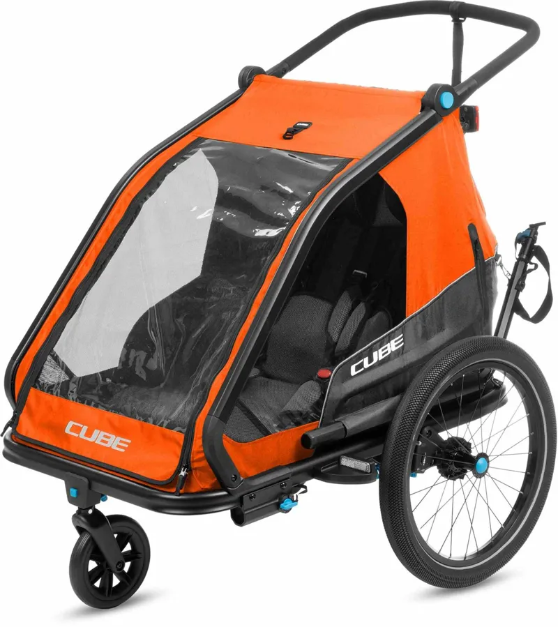 Cube Kids Trailer Double Cmpt X Actionteam Orange-7
