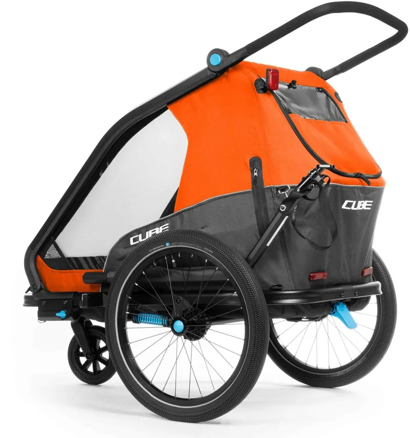 Cube Kids Trailer Double Cmpt X Actionteam Orange-6
