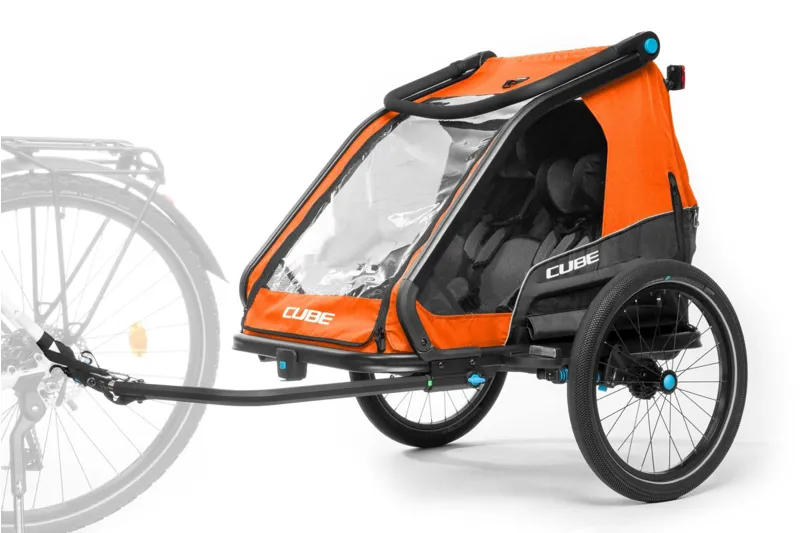 Cube Kids Trailer Double Cmpt X Actionteam Orange-5