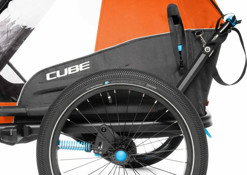 Cube Kids Trailer Double Cmpt X Actionteam Orange-4